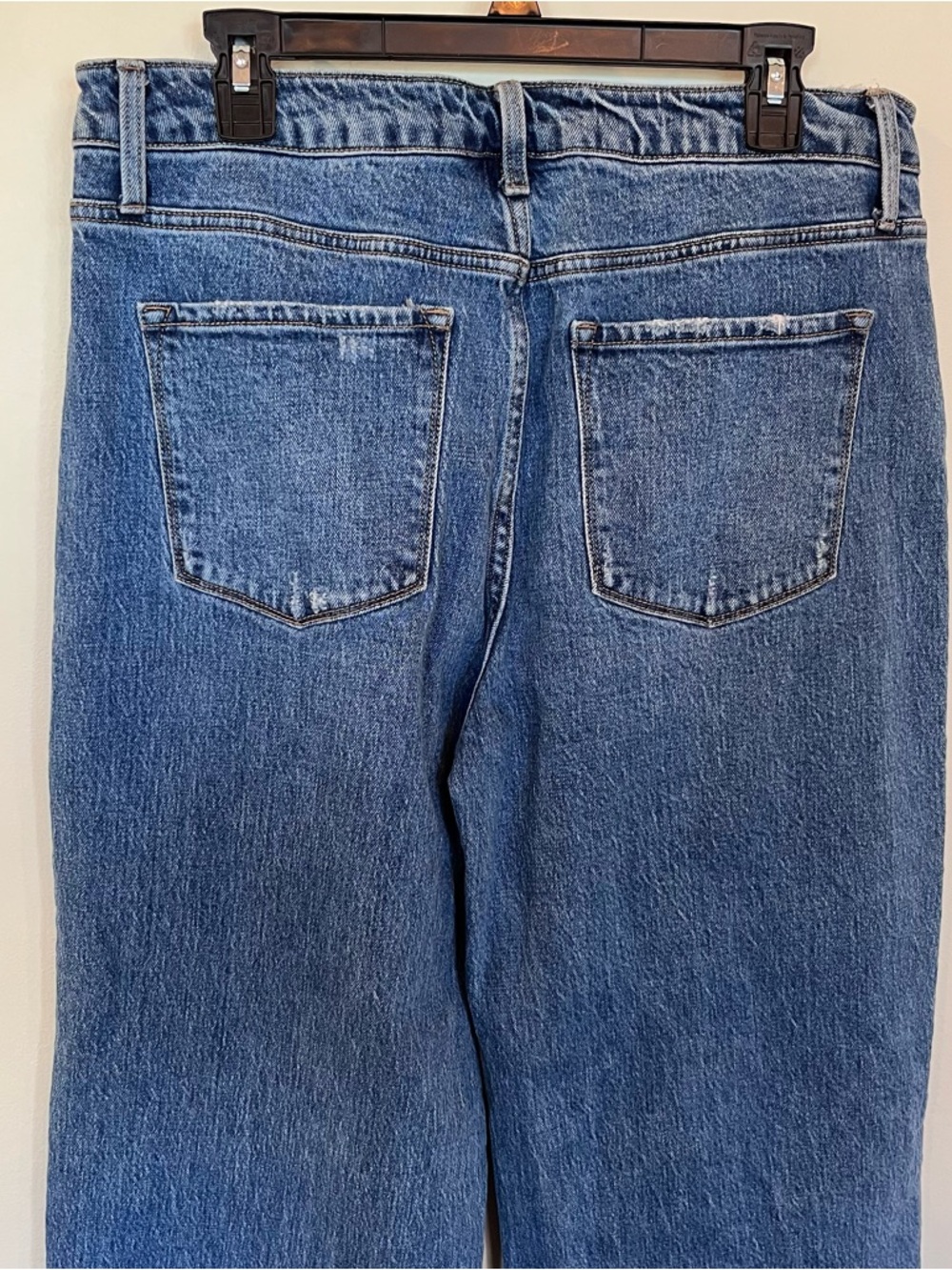 Vervet High Rise Wide Leg Baggy Denim Blue Jeans Womens Size 32 Stretch Cotton - Picture 6 of 8